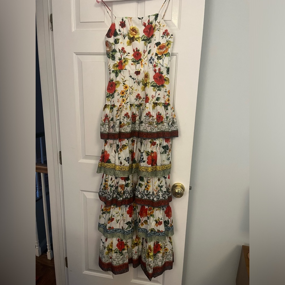 Alice and Olivia Valencia spaghetti strap maxi dress size 2